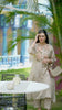 Light Grey Floral Embroidery Mul Chanderi Kurti Set
