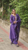 Purple Hand Embroidered Mul Chanderi Suit Set